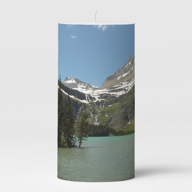 Grinnell Lake at Glacier National Park Pillar Candle (Front)
