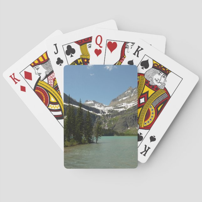 Grinnell Lake at Glacier National Park Poker Cards (Back)