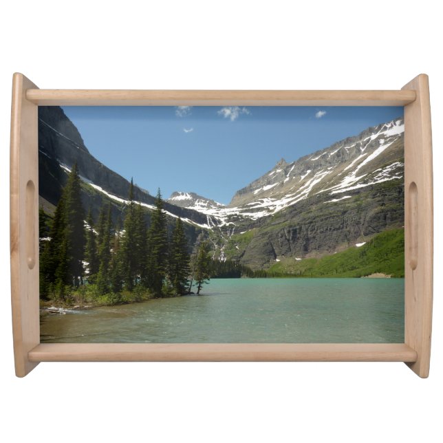 Grinnell Lake at Glacier National Park Serving Tray (Front)