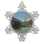 Grinnell Lake at Glacier National Park Snowflake Pewter Christmas Ornament