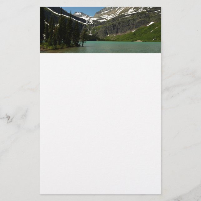 Grinnell Lake at Glacier National Park Stationery (Front)
