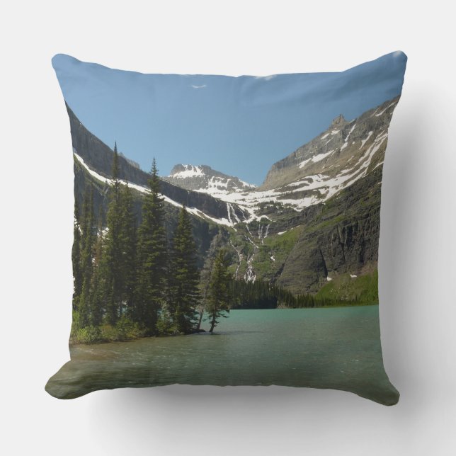Grinnell Lake at Glacier National Park Throw Pillow (Front)
