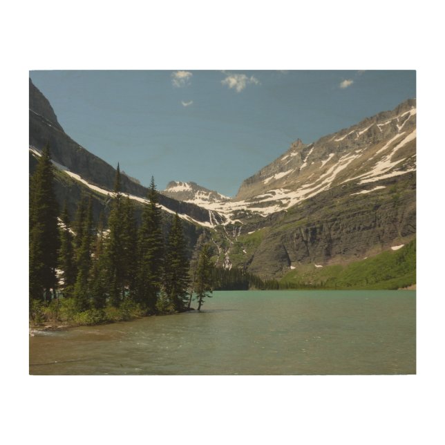 Grinnell Lake at Glacier National Park Wood Wall Art (Front)