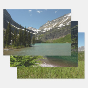 Grinnell Lake at Glacier National Park Wrapping Paper Sheets