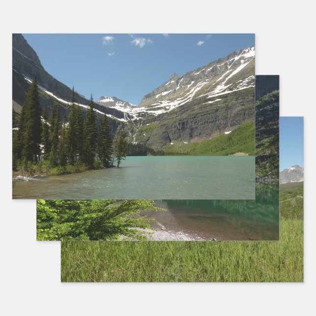 Grinnell Lake at Glacier National Park Wrapping Paper Sheets (Set)