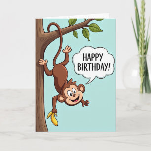 Grinning Ape Birthday Card