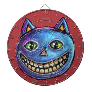 Grinning Blue Cat Vintage Halloweenies Dart Board