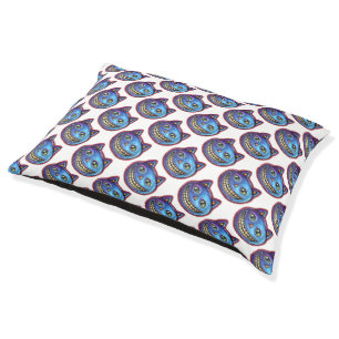 Grinning Blue Cat Vintage Halloweenies Pet Bed