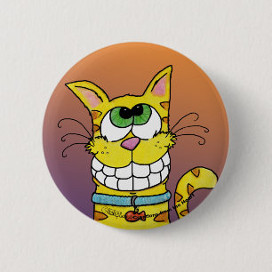 Grinning Cat Button