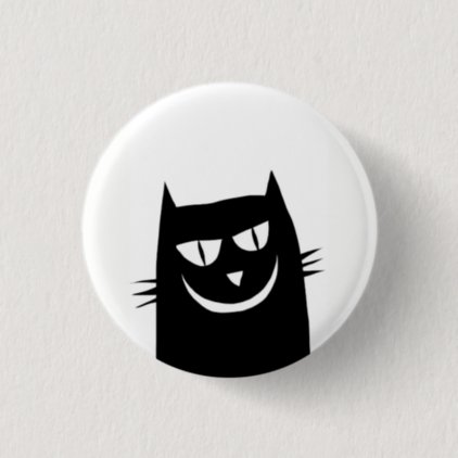 grinning cat pinback button