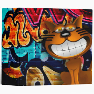 Grinning Cat Street Art Binder