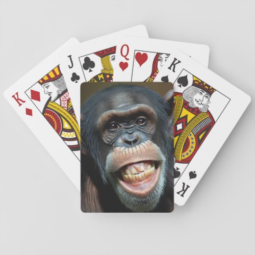 Grinning Chimpanzee Poker Cards