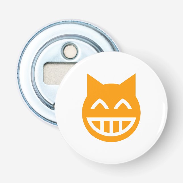 Grinning Emoji Cat Bottle Opener (Front)