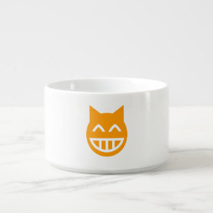 Grinning Emoji Cat Bowl