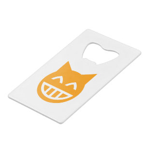 Grinning Emoji Cat Credit Card Bottle Opener