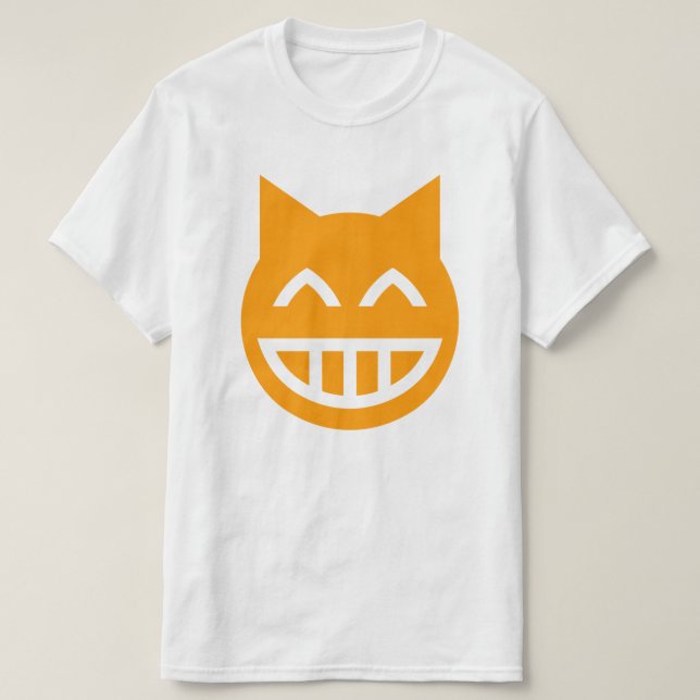 Grinning Emoji Cat T-Shirt (Design Front)