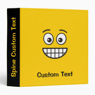 Grinning Face with Open Eyes 3 Ring Binder