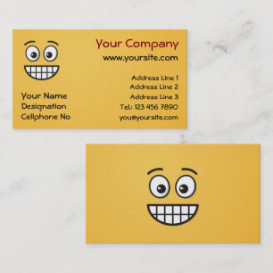 Grinning Face with Open Eyes Business Card
