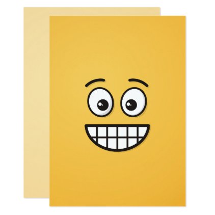 Grinning Face with Open Eyes Card