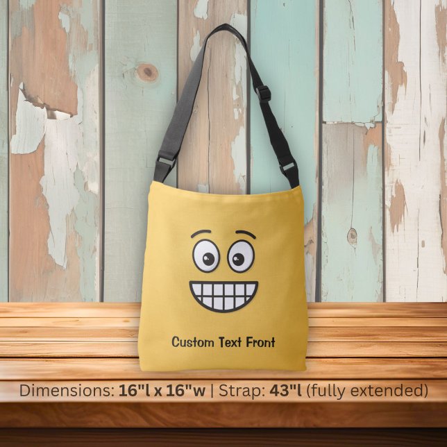 Grinning Face with Open Eyes Crossbody Bag (Creator Uploaded)