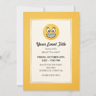 Grinning Face with Open Eyes Invitation