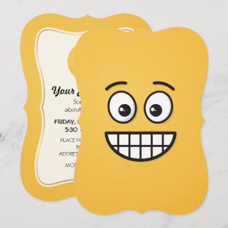 Grinning Face with Open Eyes Invitation