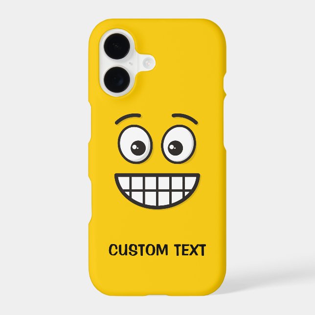 Grinning Face with Open Eyes iPhone Case (Back)