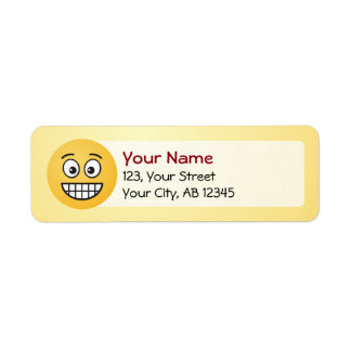 Grinning Face with Open Eyes Label