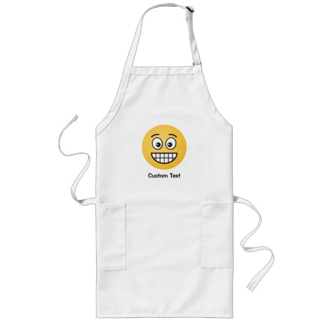 Grinning Face with Open Eyes Long Apron (Front)
