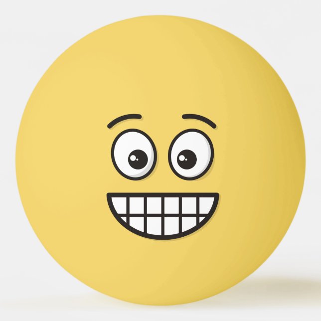 Grinning Face with Open Eyes Ping-Pong Ball (Front)