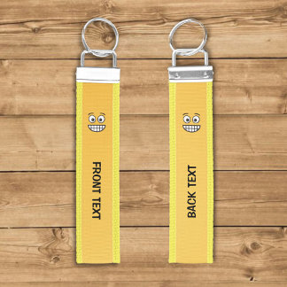 Grinning Face with Open Eyes Wrist Keychain