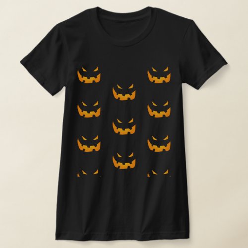 Grinning Halloween Pumpkins T_Shirt