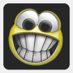 Smiley Happy Face Goofy Decal Vinyl Car Window Sticker 6 x 6