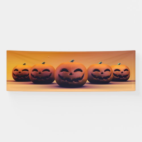 Grinning Jack_o_Lantern Pumpkin Template Wallpaper Banner