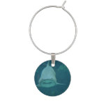 Grinning Shark Wine Glass Charm
