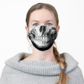 Grinning Skull Adult Cloth Face Mask (Worn)