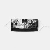 Grinning Skull Adult Cloth Face Mask (Front, Folded)