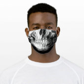 Grinning Skull Adult Cloth Face Mask (Worn)