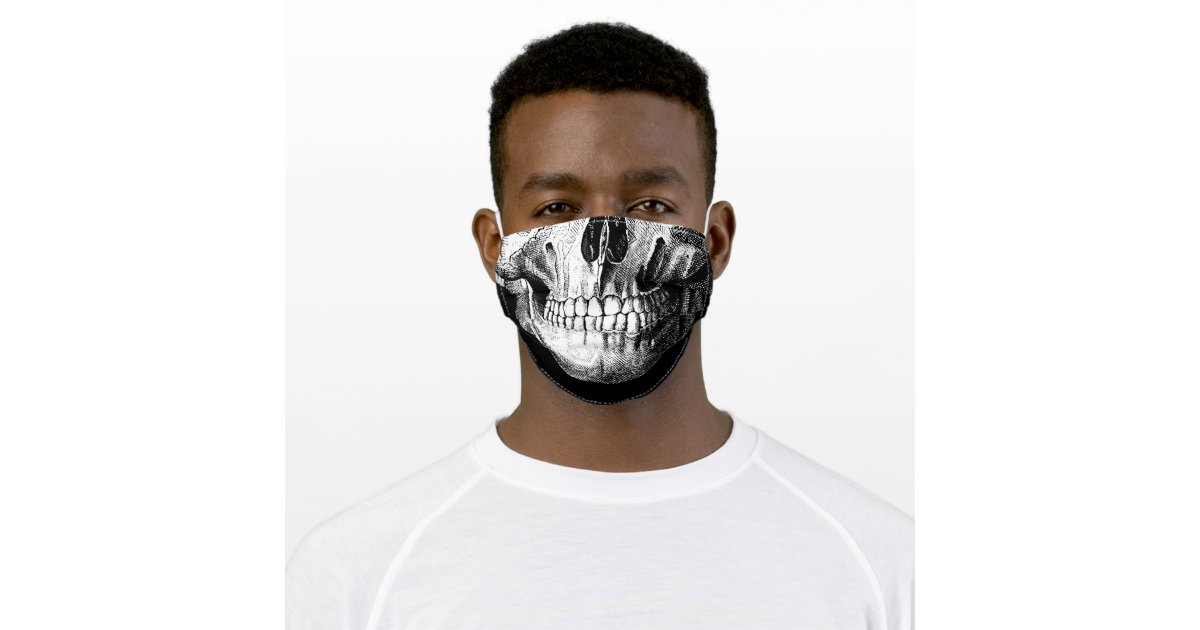 Grinning Skull Cloth Face | Zazzle