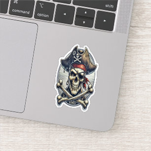 Grinning Skull in Top Hat Sticker