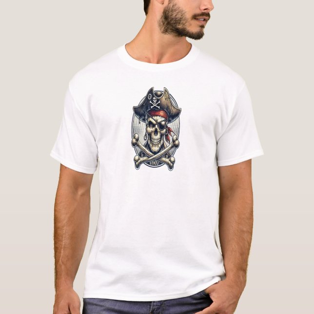 Grinning Skull in Top Hat t-shirt (Front)