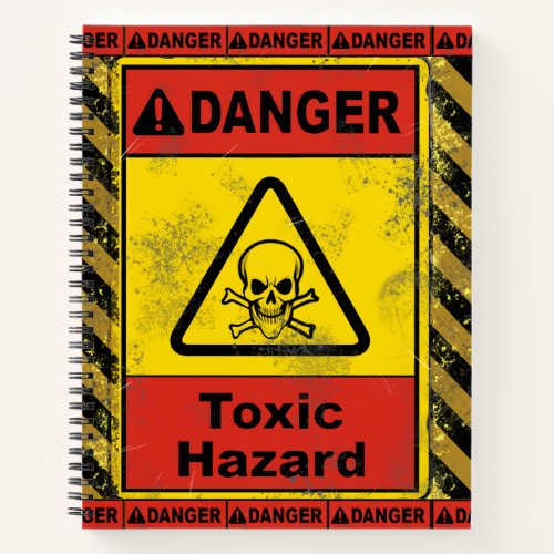 Grinning Skull Toxic Chemical Waste Bio Hazard Notebook
