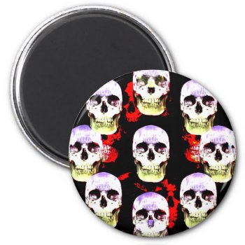 Grinning Skulls Gothic Magnet by TheHopefulRomantic at Zazzle