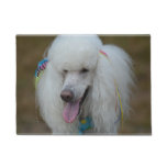 Grinning White Standard Poodle Doormat