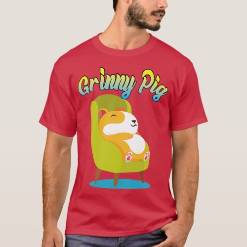 Grinny Pig Gift for Guinea Pig Lovers Cute Guinea  T_Shirt