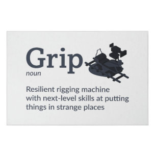 Grip Definition - Set Life Decor 36" x 24" Faux Canvas Print