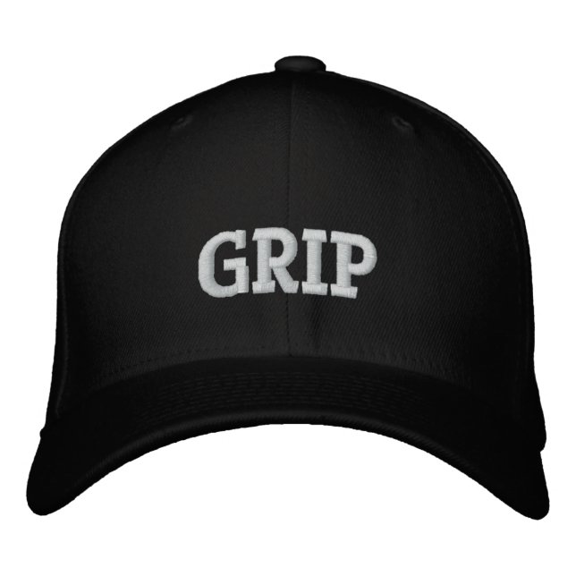 GRIP EMBROIDERED BASEBALL HAT (Front)