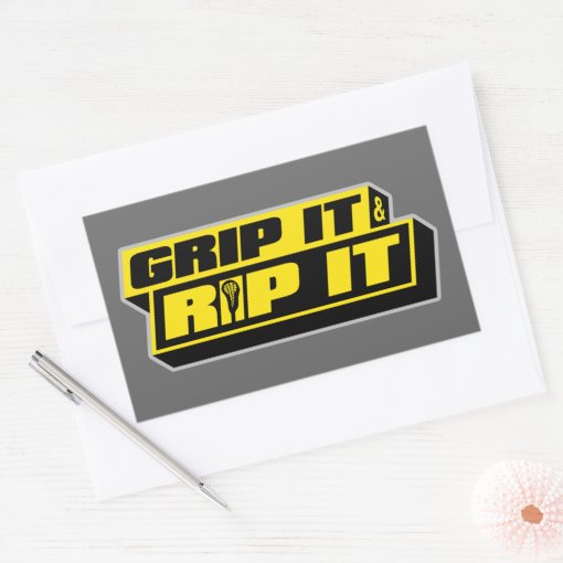 Grip It and Rip It Rectangular Sticker Zazzle
