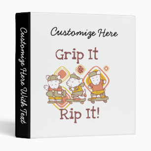 Grip It and Rip It Skateboarding 3 Ring Binder