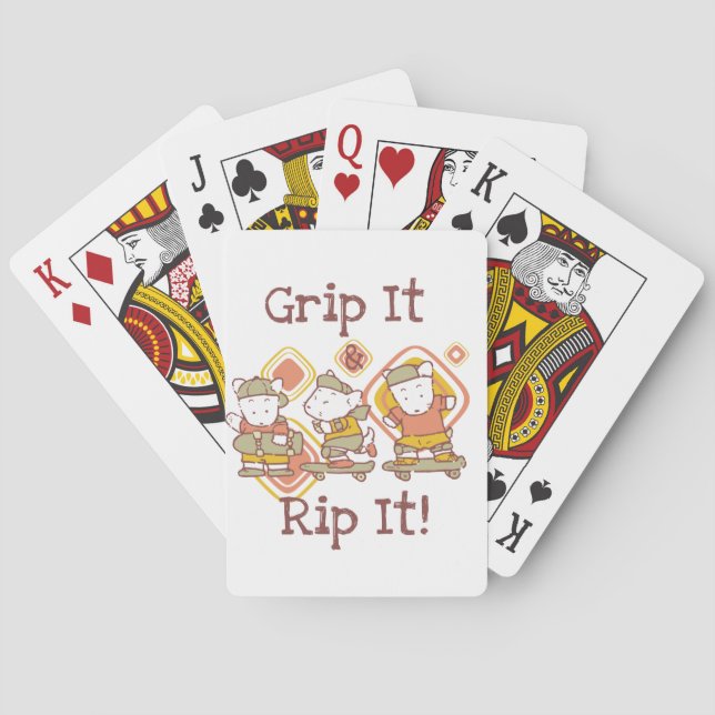 Grip It and Rip It Skateboarding Poker Cards (Back)